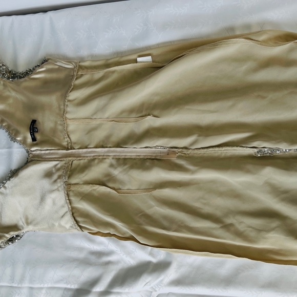 Gold and silver sequined petite evening dress 14P - Picture 9 of 13